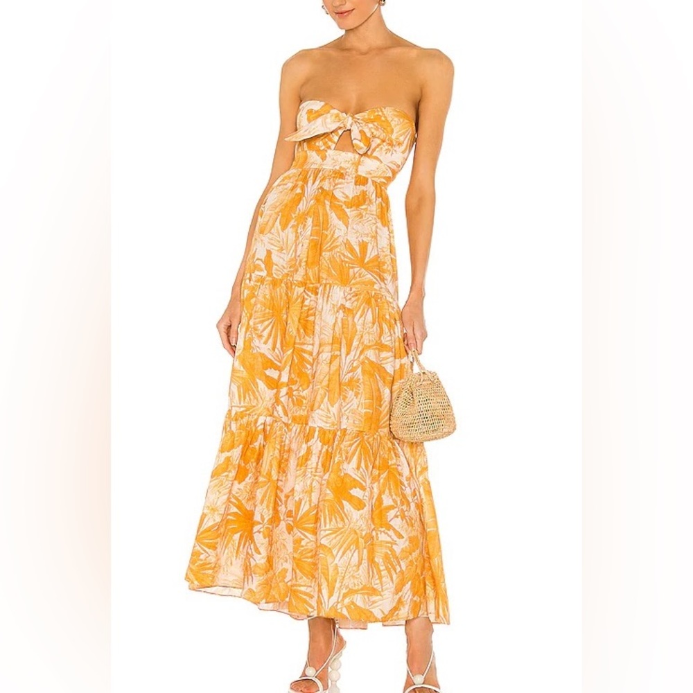 Zimmermann Mae Tie Midi Dress